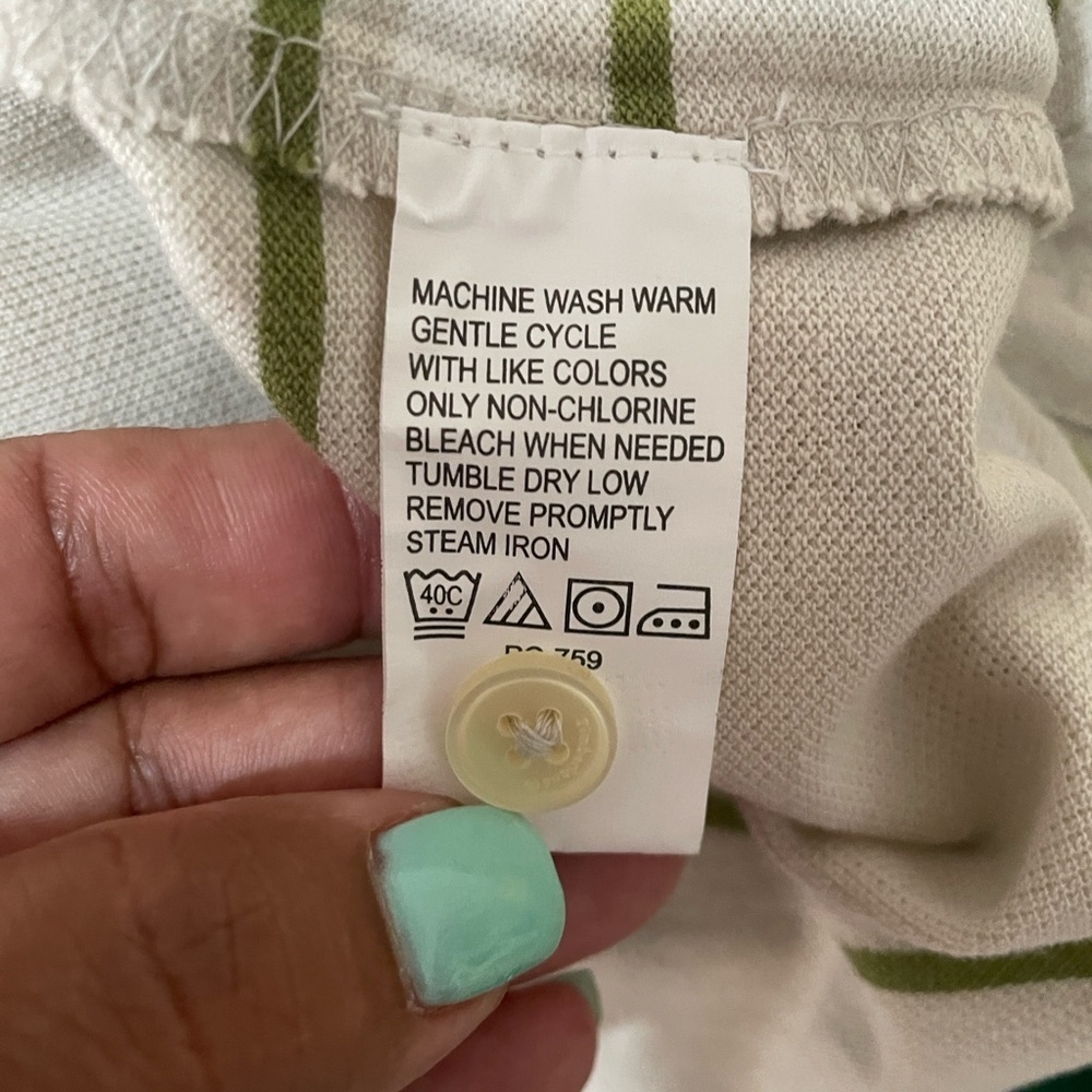 Timberland Beige and Olive Striped Polo Shirt - Picture 5 of 12